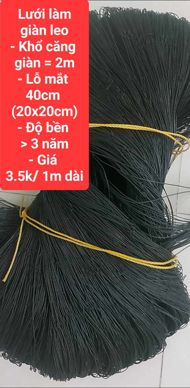 [GIÁ SẬP SÀN] Lưới làm giàn leo cho cây độ bền trên 3 năm, màu đen, lưới nuôi lươn khổ 2m