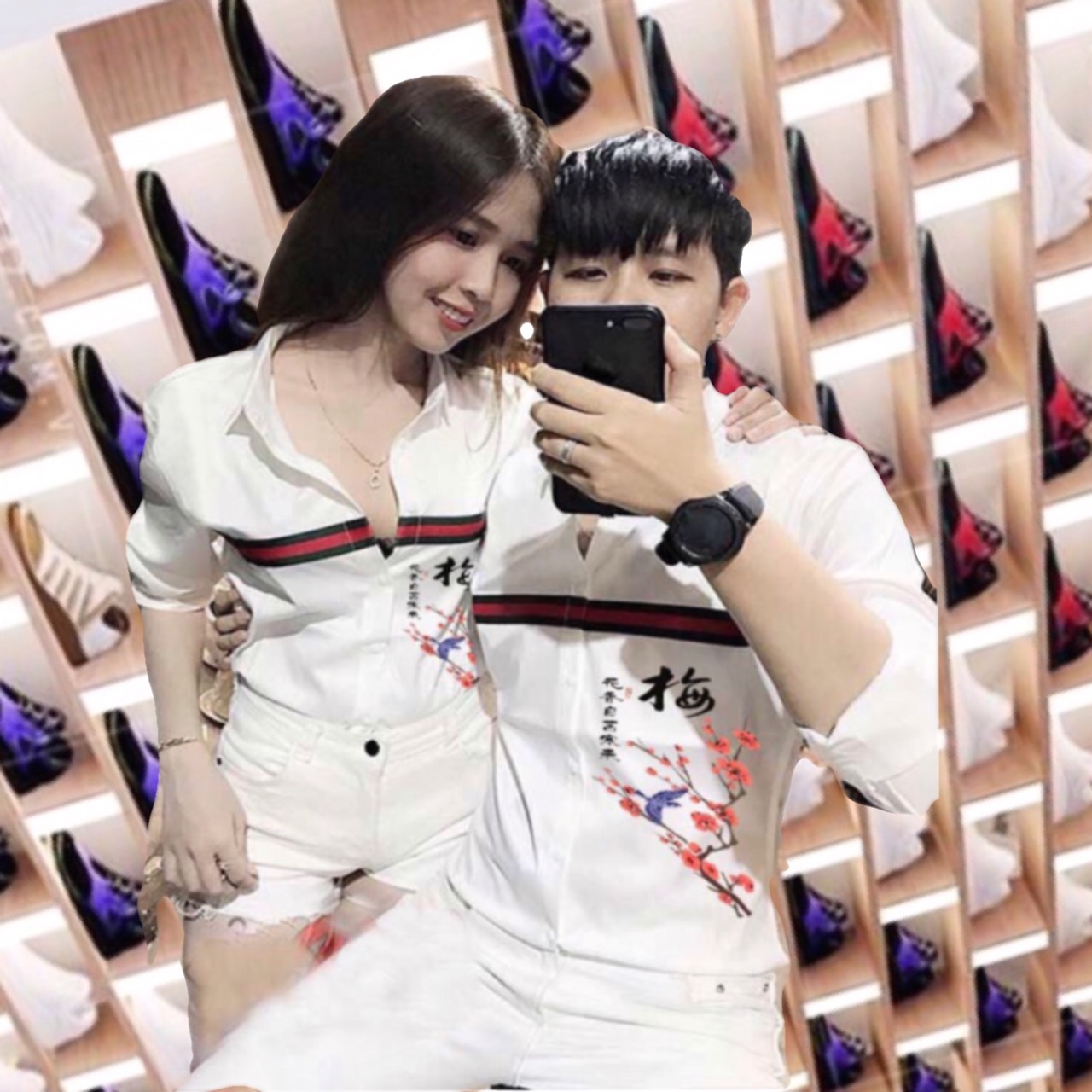 [HCM]Aó sơ mi căp lụa kate fom body phu hợp với những cặp đôi thương(hot2020)