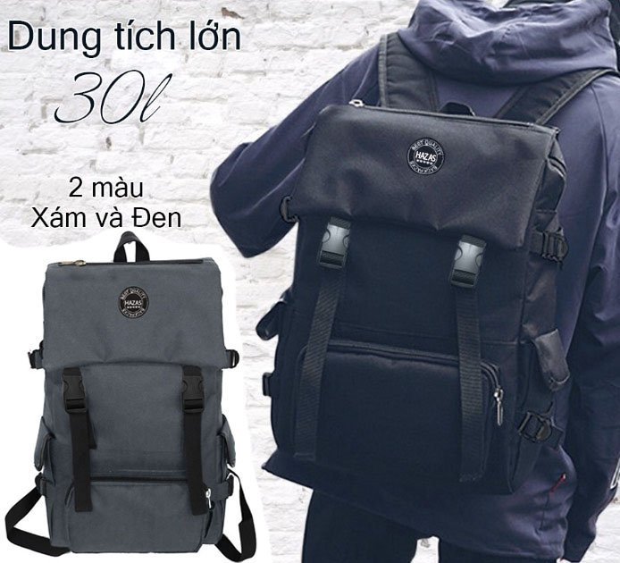 Balo đi học cỡ lớn laptop 16inch thời trang 2 khoá fortune mouse b295