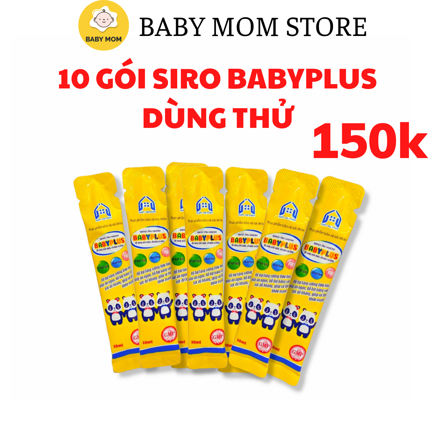 10 Gói Siro Ăn Ngon Baby Plus (BABYPLUS) Bán Lẻ 10 Gói Dùng Thử