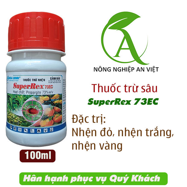 Thuốc đặc hiệu trừ nhện trên cây trồng Superrex 100ml, diệt trừ nhện đỏ, nhện trắng, nhện lông nhung
