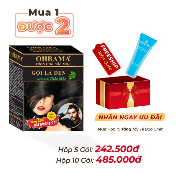 Dầu gội phủ bạc ohbama - gội là đen