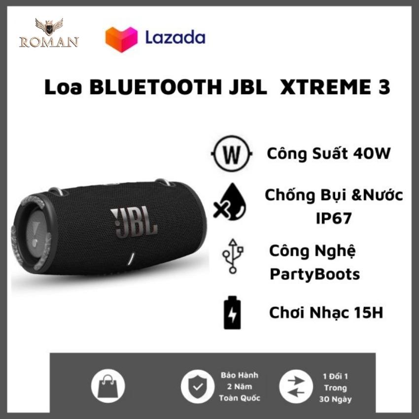 Loa Bluetooth JBL Xtreme 3 - Loa Nghe Nhạc, Karaoke Công Suất Lớn - Loa Bass Mạnh, Treble Rời - Tương Thích Với Máy Tính, Vi Tính, LapTop, PC - Chống Nước, Chống Bụi IP67 - Thời Gian Chơi Nhạc Lên Tới 15h- Bảo Hành 12 Tháng
