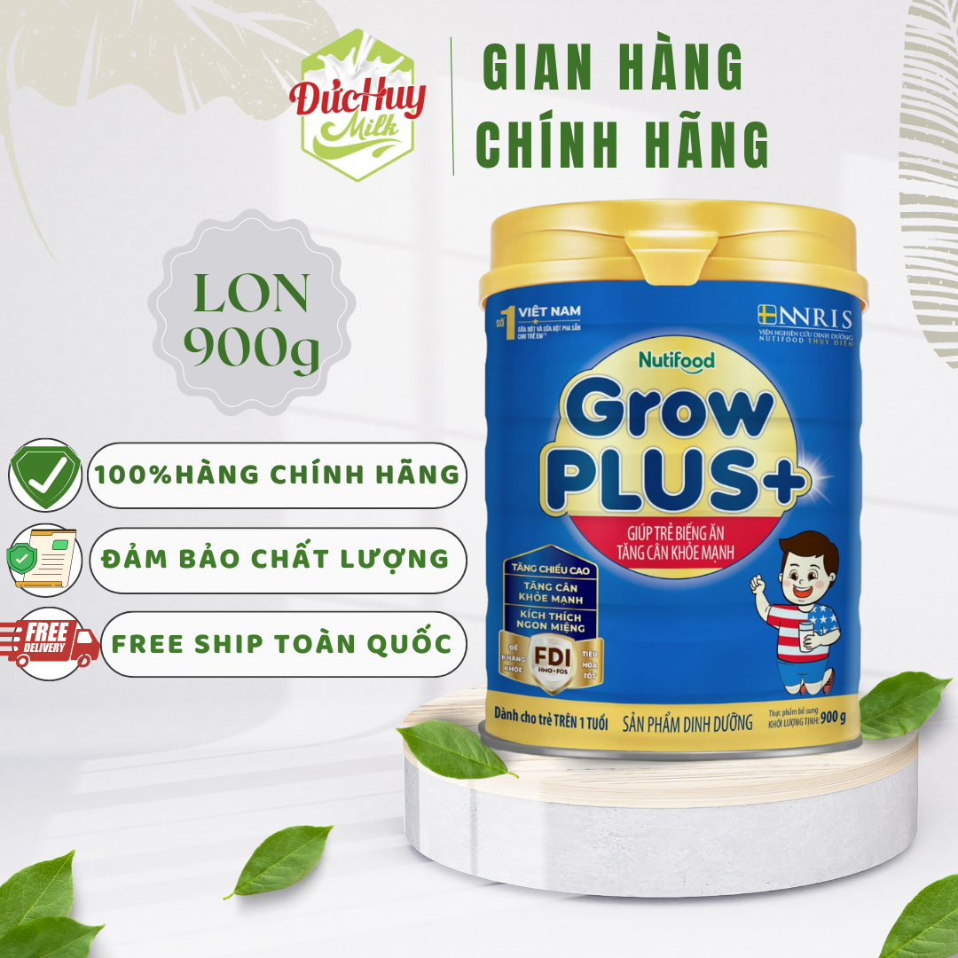 Sữa bột Nutifood GrowPlus xanh 900g