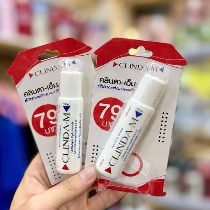 Kem Chấm Mụn, Gel Chấm Đẩy Cồi Mụn Giảm Sưng Hiệu Quả Clinda-M Nội Địa Thái 15ml