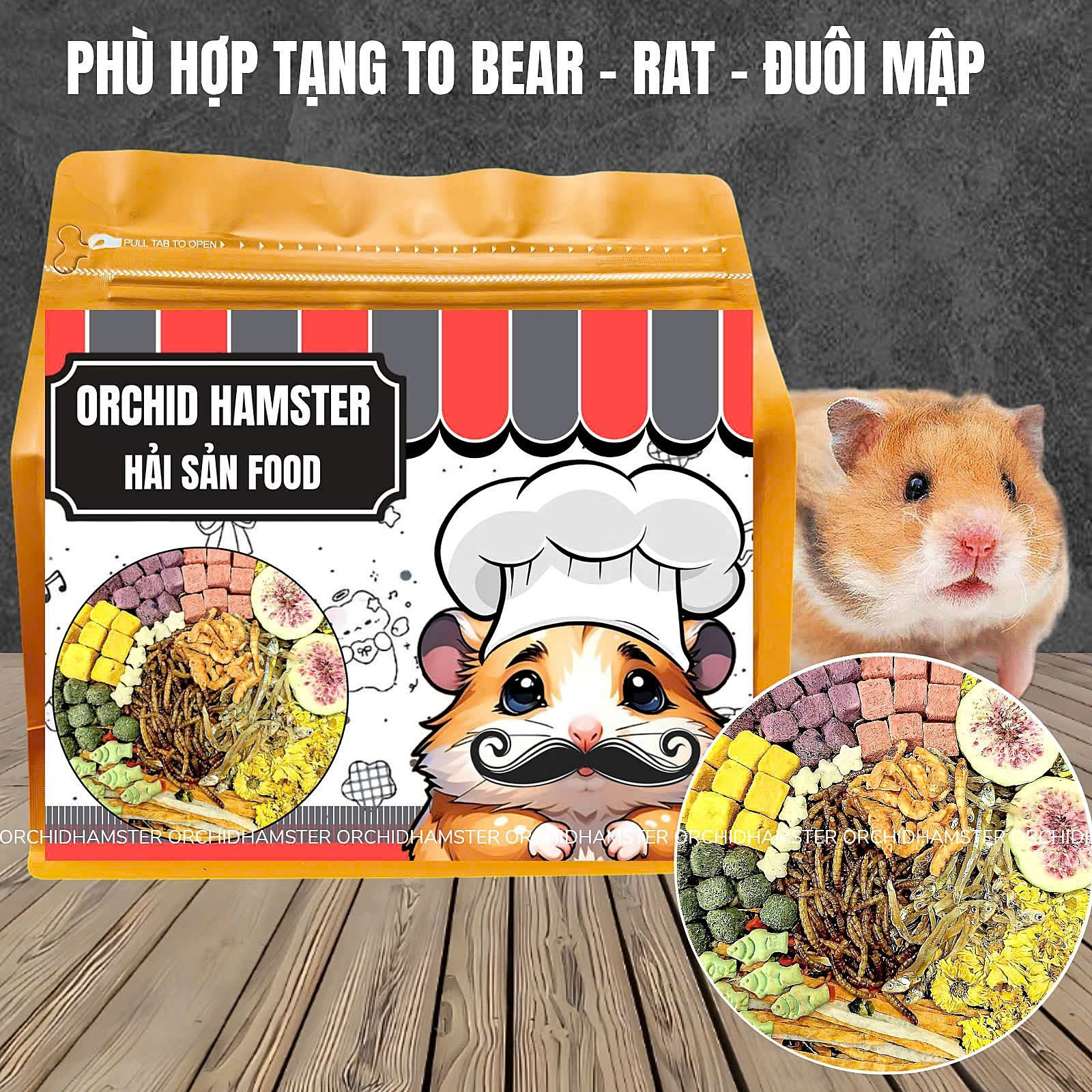 Thức Ăn Hamster Vị Hải Sản Bổ Sung Đạm & Protein & Canxi