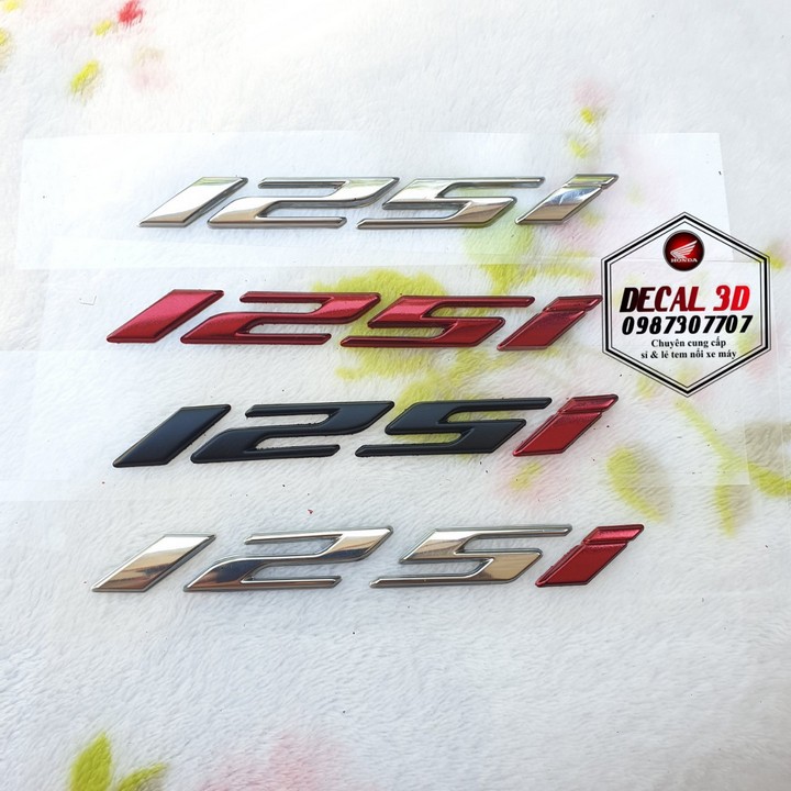 TEM SỐ 125i HÀNG ZIN TRANG TRÍ XE MÁY CỰC ĐẸP