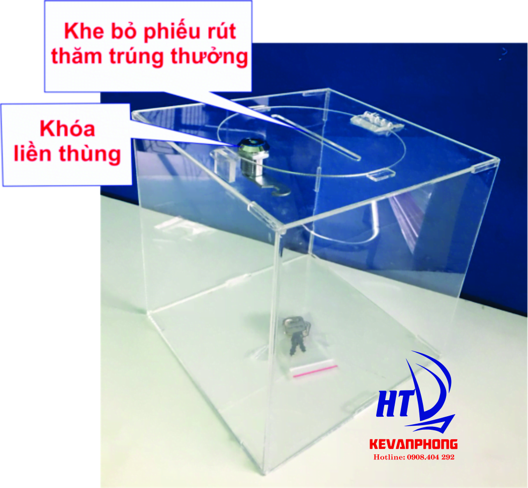 [HCM]Thùng Phiếu 20x20x20cm mica trong 2mm (HTD-TP01)