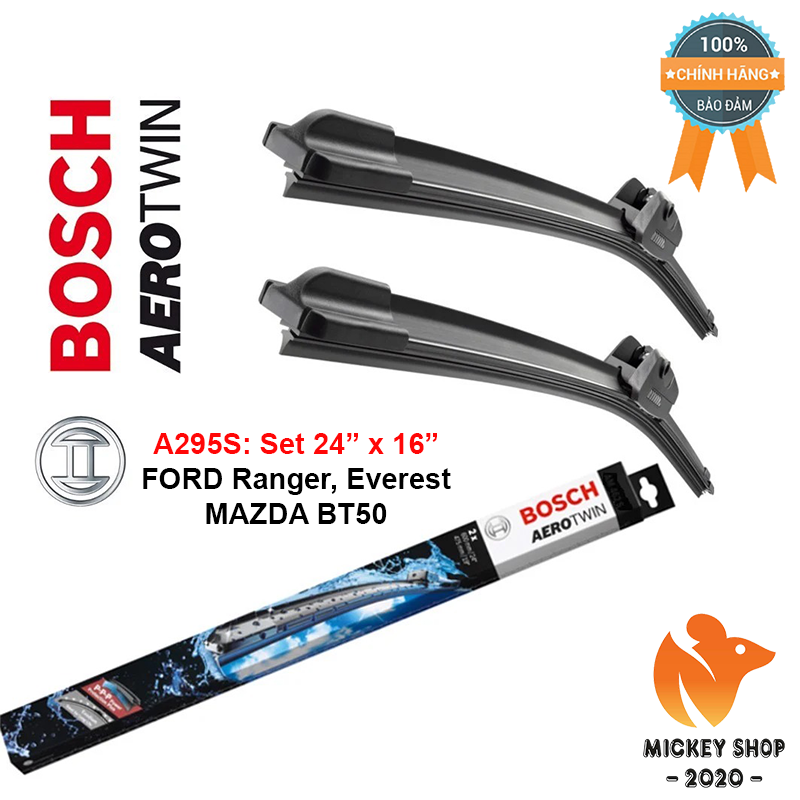 [ CHÍNH HÃNG ] Gạt mưa, cần gạt nước cao cấp Bosch AeroTwin Plus SET A295S / A398S / A557S / A154S