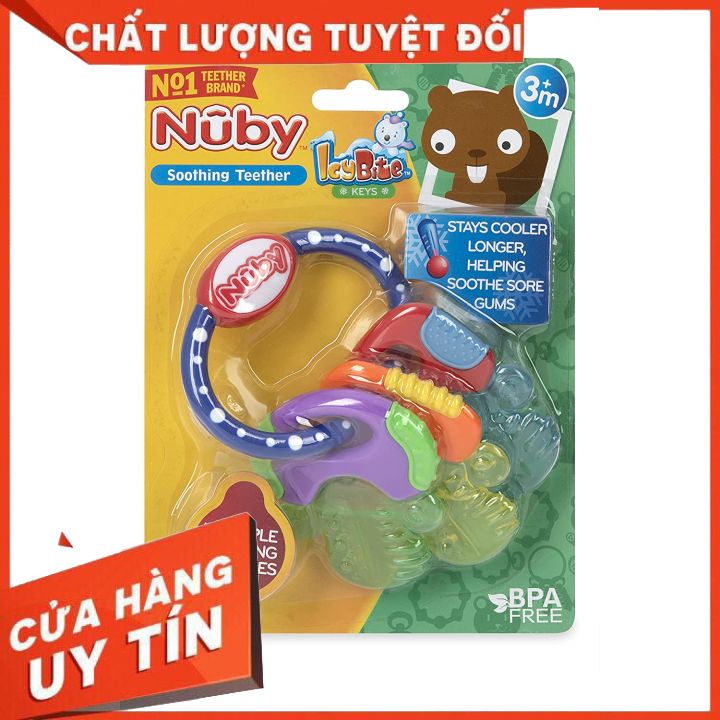 Gặm nướu hình xâu chìa khóa nuby cho bé từ 3 tháng tuổi