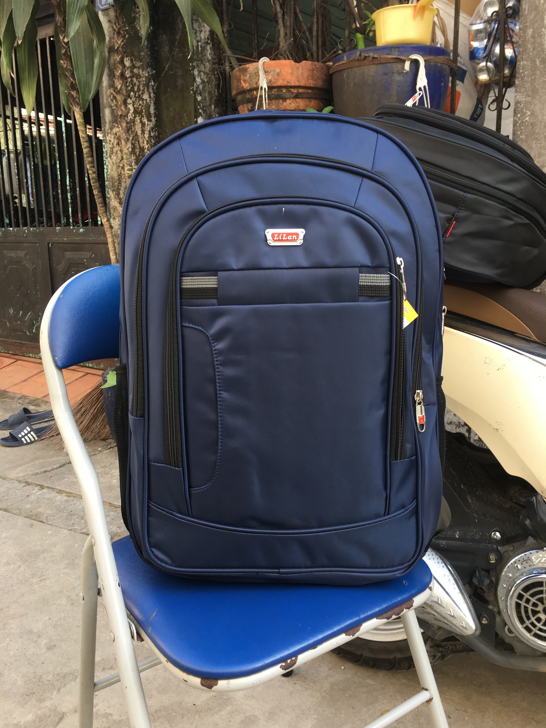 57x40cm - Balo LAPTOP DU LỊCH SIÊU LỚN (RẤT LỚN)  - BALO cao cấp nam nữ thời trang mix 2 miếng vải - XL6