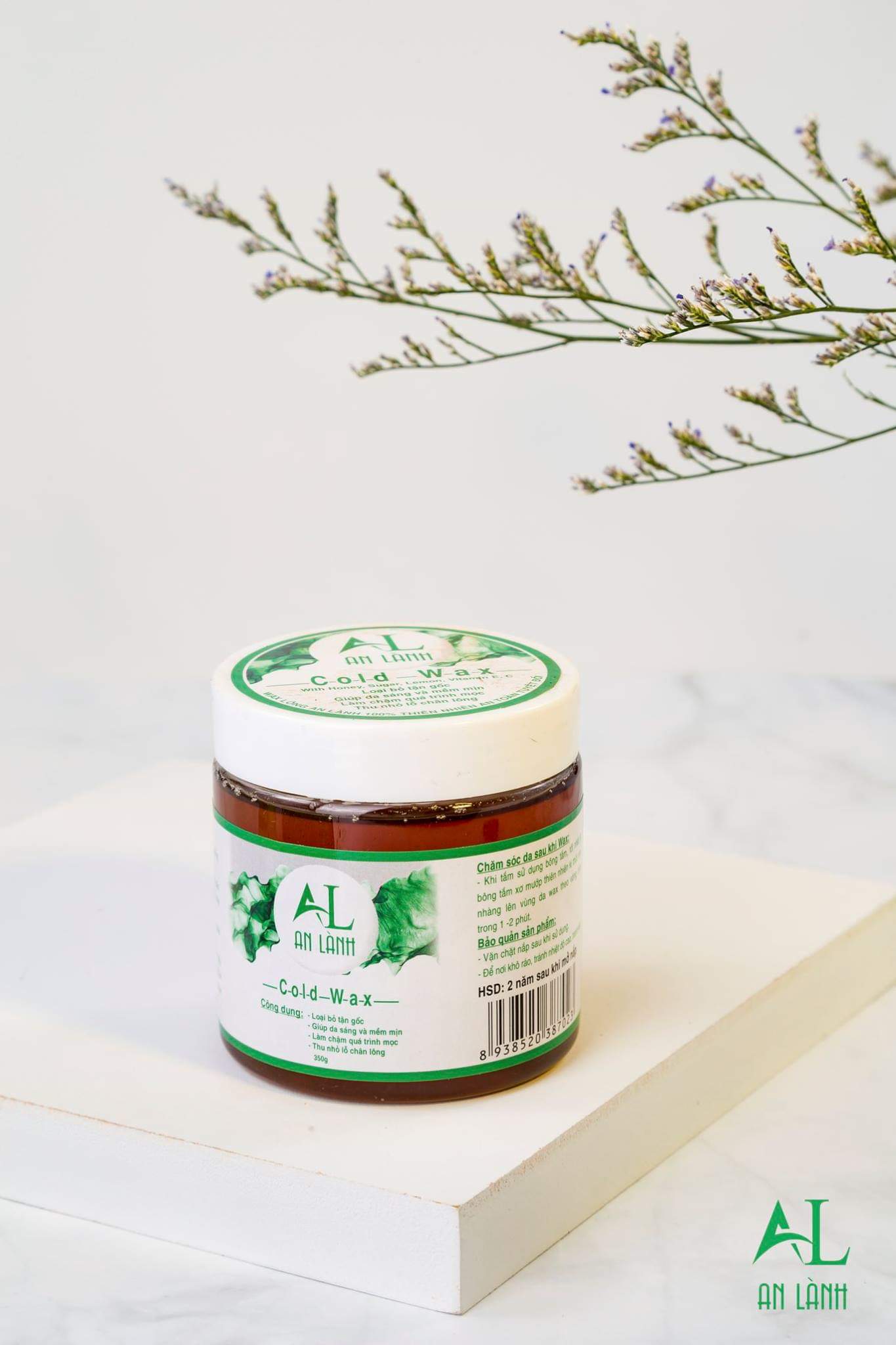 Wax lông An Lành 350gr - tặng kèm sấp giấy wax và 2 que - tp đường, mật ong hoàn toàn thiên nhiên lành tính, an toàn cho mọi loại da, LeNa Shoponline
