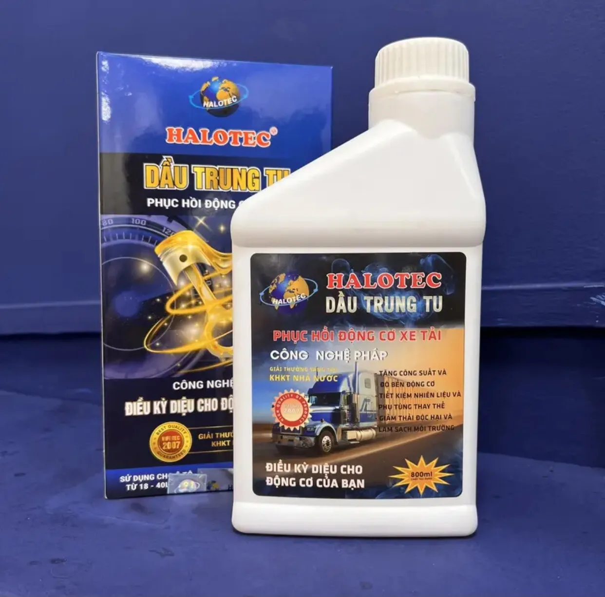 Dầu Trung Tu Phục Hồi Động Cơ Halotec Xe Tải 800ml Tặng Dầu phục hồi buồng đốt 200ml Giá 1,450,000 Đồng*Miễn phí vận chuyển