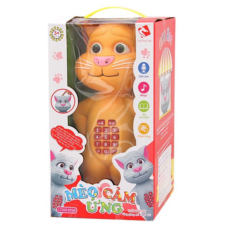 Đồ Chơi Mèo Cảm Ứng Có Nút Bấm Biết Hát, Kể Chuyện Và Nhại Lại Giọng Nói (Hàng Việt Nam)