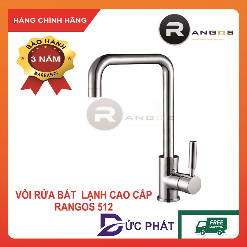 Vòi rửa bát nóng lạnh, vòi rửa chén cao cấp Rangos RG-512
