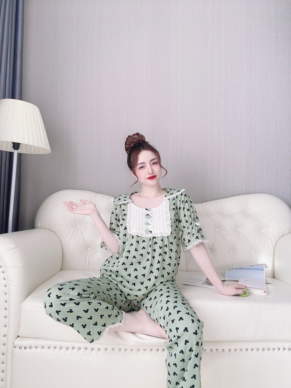 Đồ Bộ Lụa Mango Cao Cấp Siêu Thời Trang( dưới 65kg) - Mẫu mặc sp thật