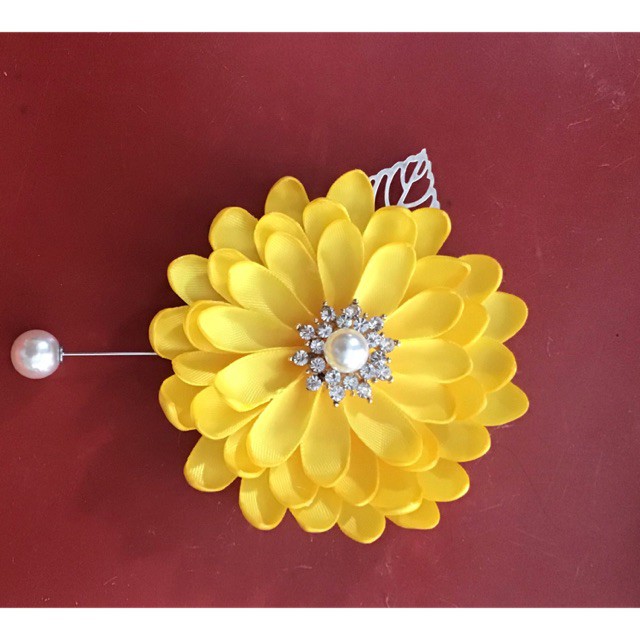 Hoa cái áo hoa cúc handmade đẹp [HANN HANDMADE - Hoa cài áo, phụ kiện thời trang sỉ]
