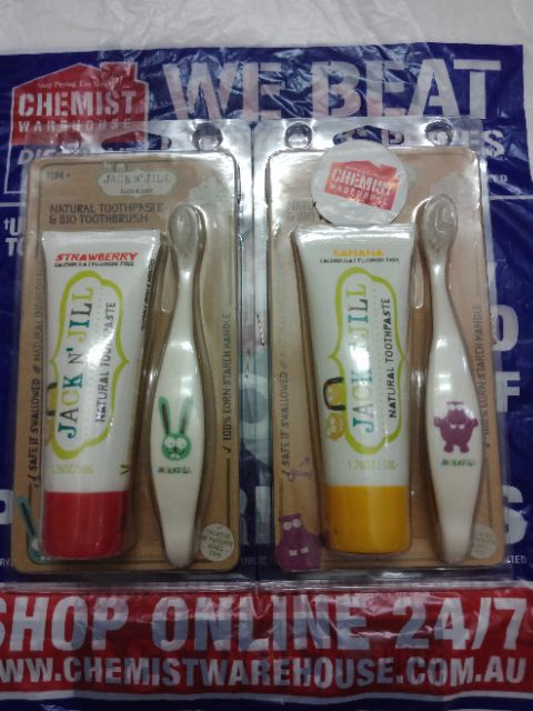 Set bàn chải và kem đánh răng Jack n'Jill úc