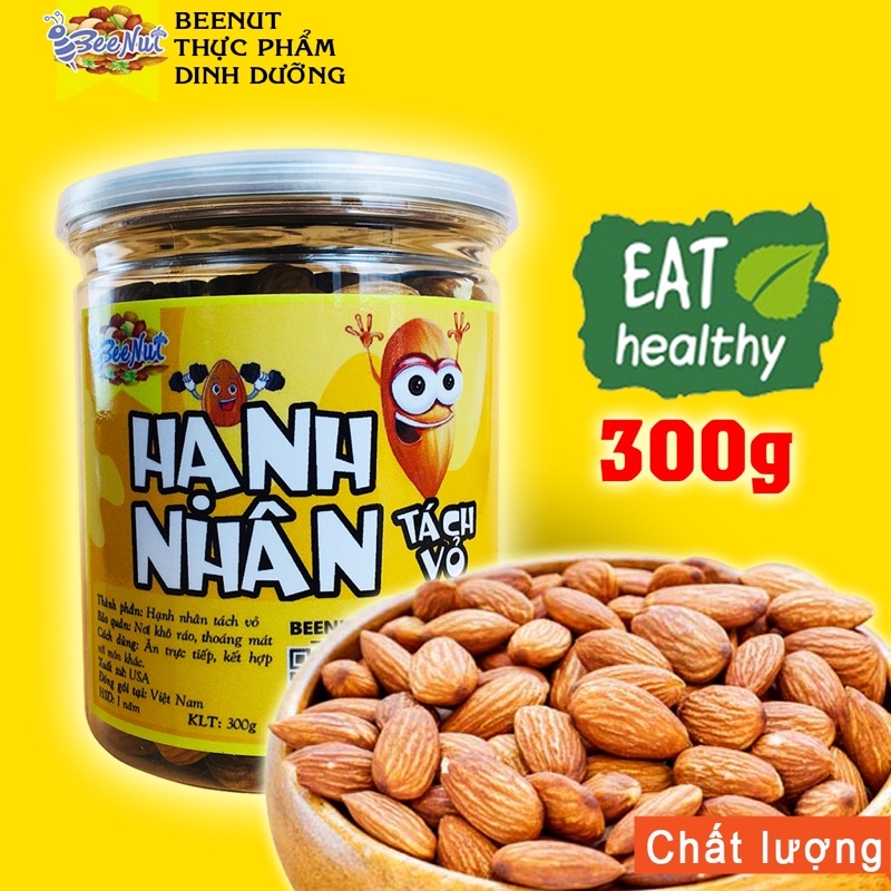 Hạt hạnh nhân tách vỏ mỹ hạnh nhân rang sấy tự nhiên hạt dinh dưỡng beenut