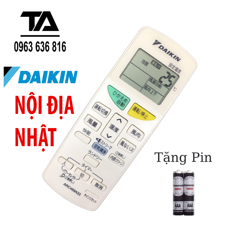 Remote điều khiển điều hòa daikin hàng nội địa nhật - chính hãng