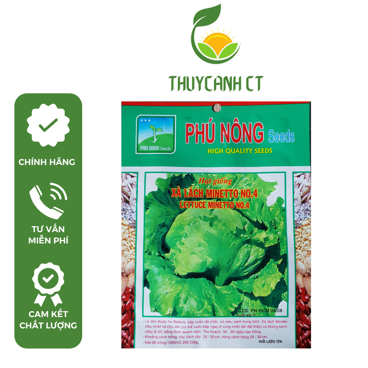 Hạt Giống Xà Lách Minetto No.4 PhuNongSeeds - 1g