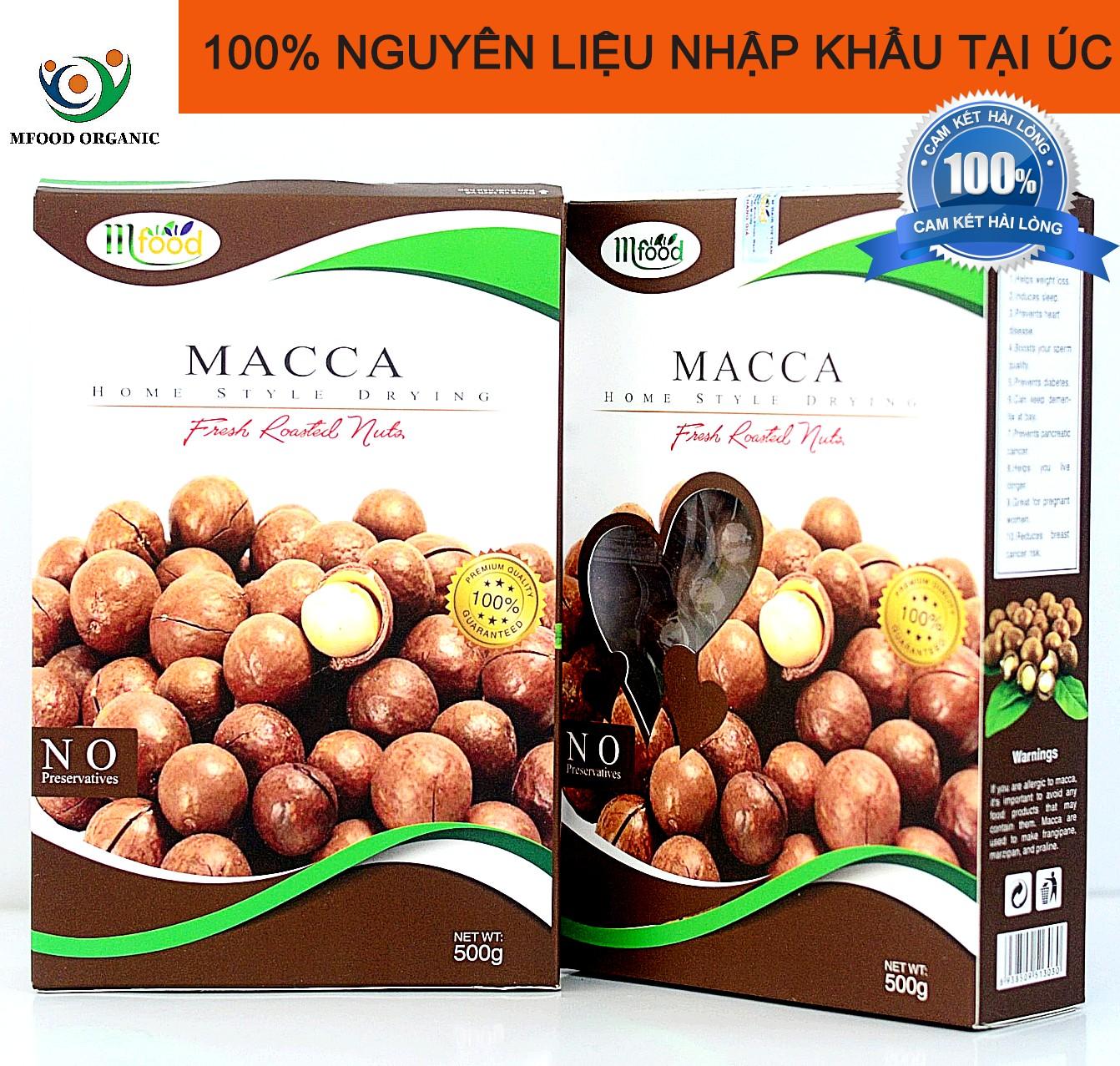 [HCM]Macca Nứt Vỏ Tự Nhiên Hộp 500g - Thương Hiệu MFOOD