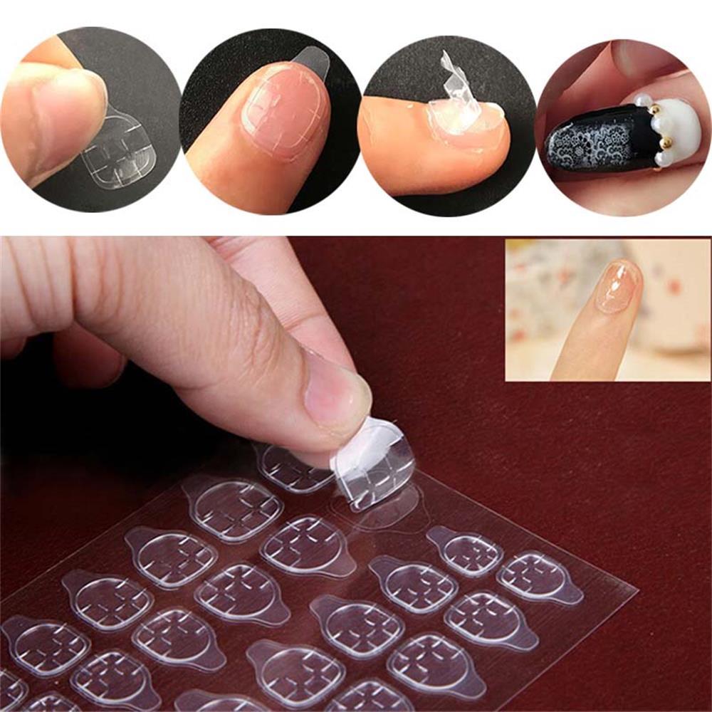 qc2ckclvf Miếng Dán Hai Mặt Siêu Mỏng Làm Đẹp Trong Suốt Mới Băng Dính Dụng Cụ Nối Dài, Đầu Móng Tay Giả
