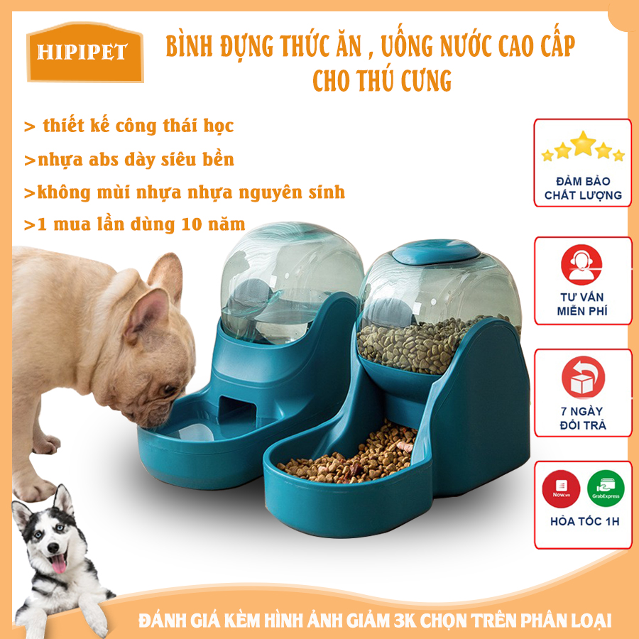Khay ăn cho chó mèo , khay uống nước cho mèo tự động tiện lợi nhựa abs cao cấp - 700gr_CM21