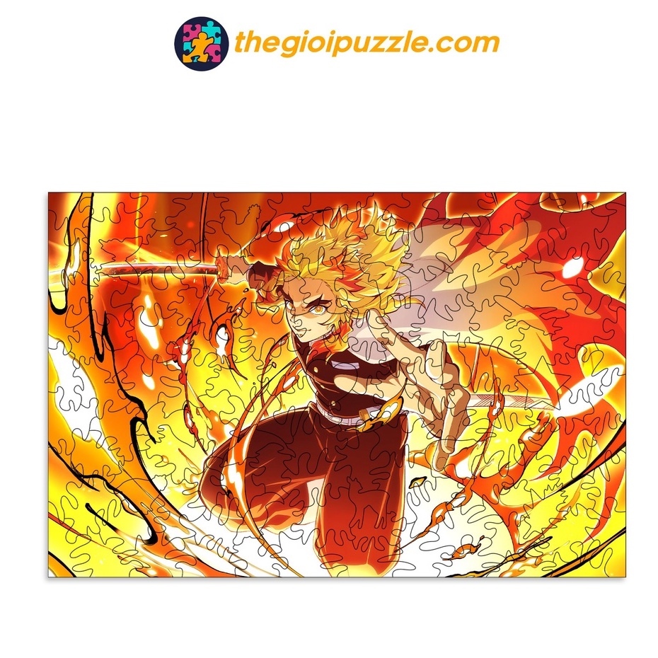 ☏  Bộ xếp hình gỗ đồ chơi puzzle ghép hình Anime Naruto One Piece búp bê Squid Game ....