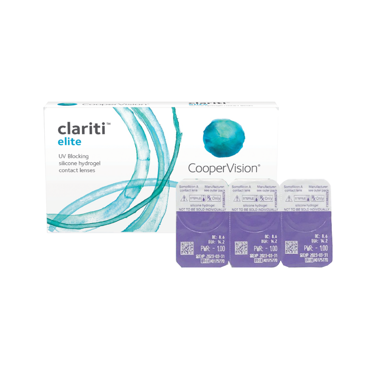 Kính áp tròng trong suốt cận thị dùng 1 tháng Hydrogel Silicone Clariti Elite cung cấp hàm lượng oxy cao gấp 5 lần lens thông thường