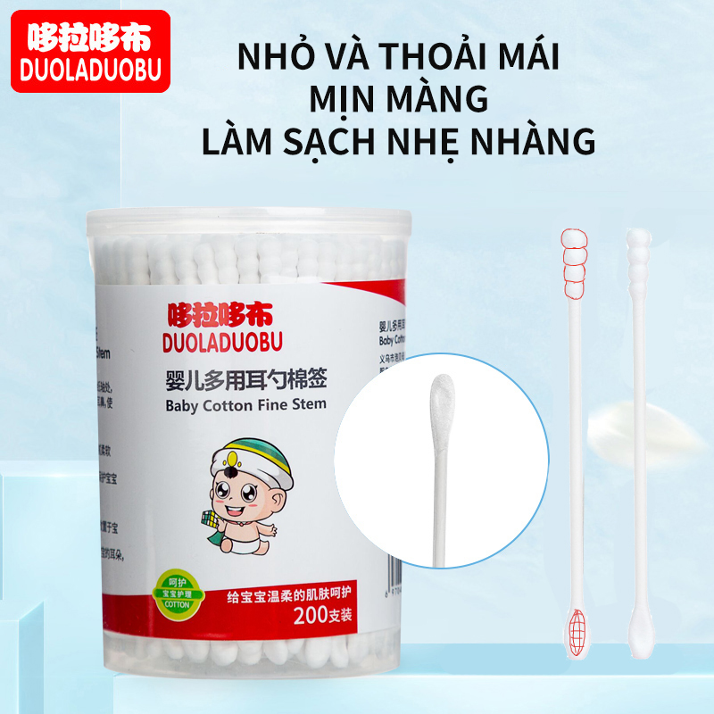 Tăm bông ngoáy tai cho bé