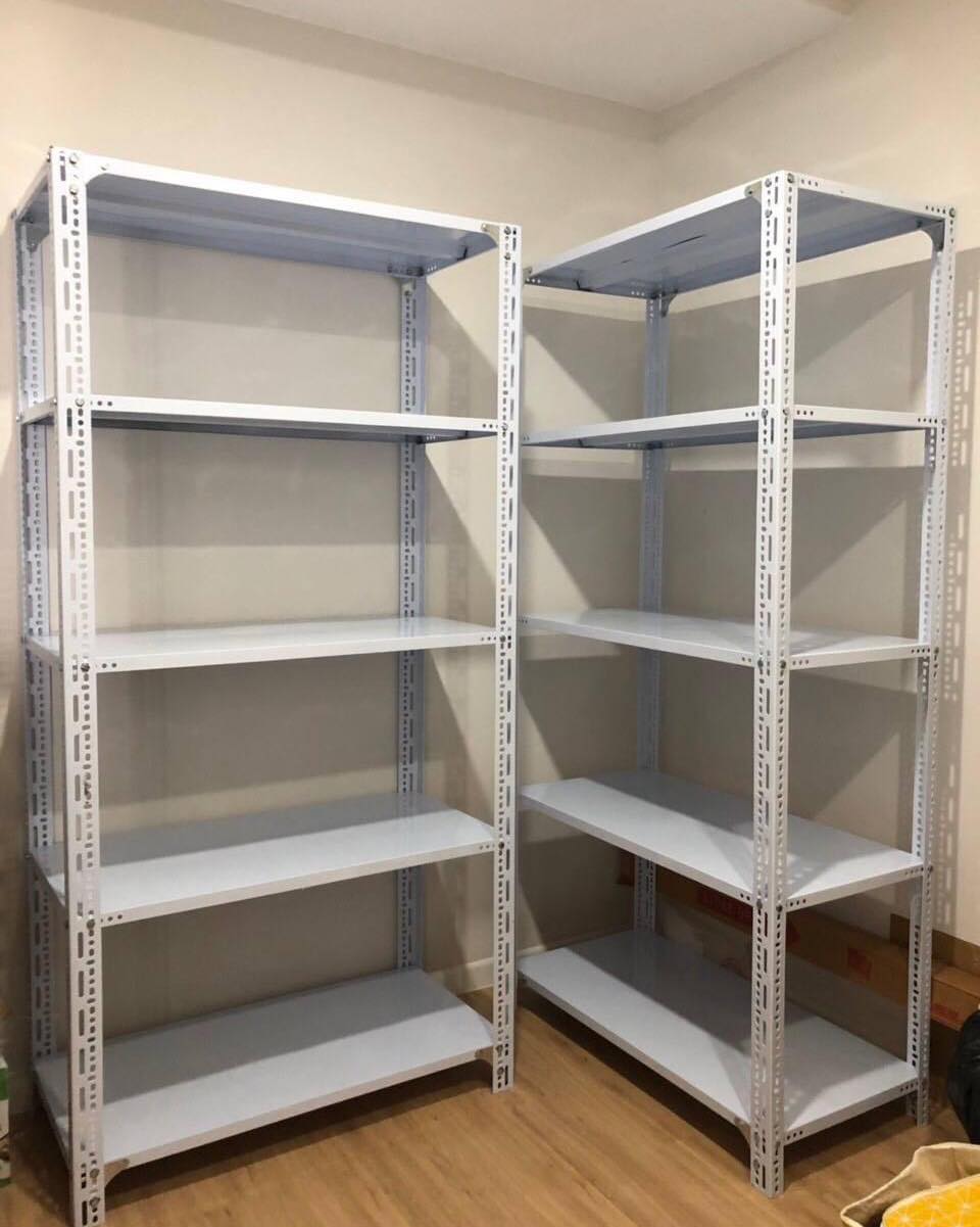 Kệ sắt v lỗ đa năng: dài 80cm x rộng 30cm x cao 1m8 x 5 tầng