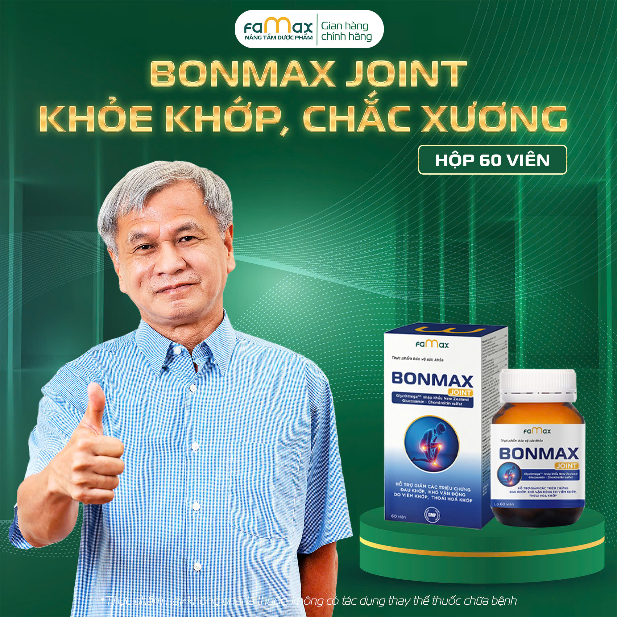 [FAMAX] Hộp 60 viên khớp Bonmax Joint hỗ trợ giảm đau khớp, viêm khớp, thoái hoá khớp