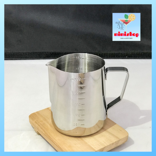 Ca đánh sữa có vạch chia inox cao cấp pha chế - dụng cụ pha chế