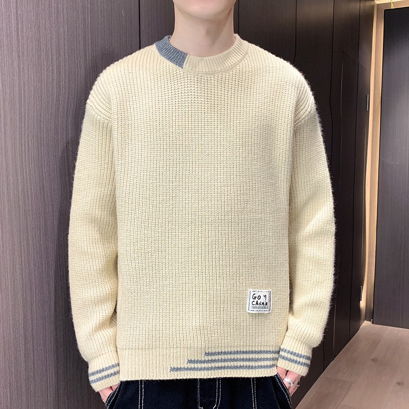 Áo sweater nam Mantoni chất đẹp, áo len nam cổ tròn Ulzzang style