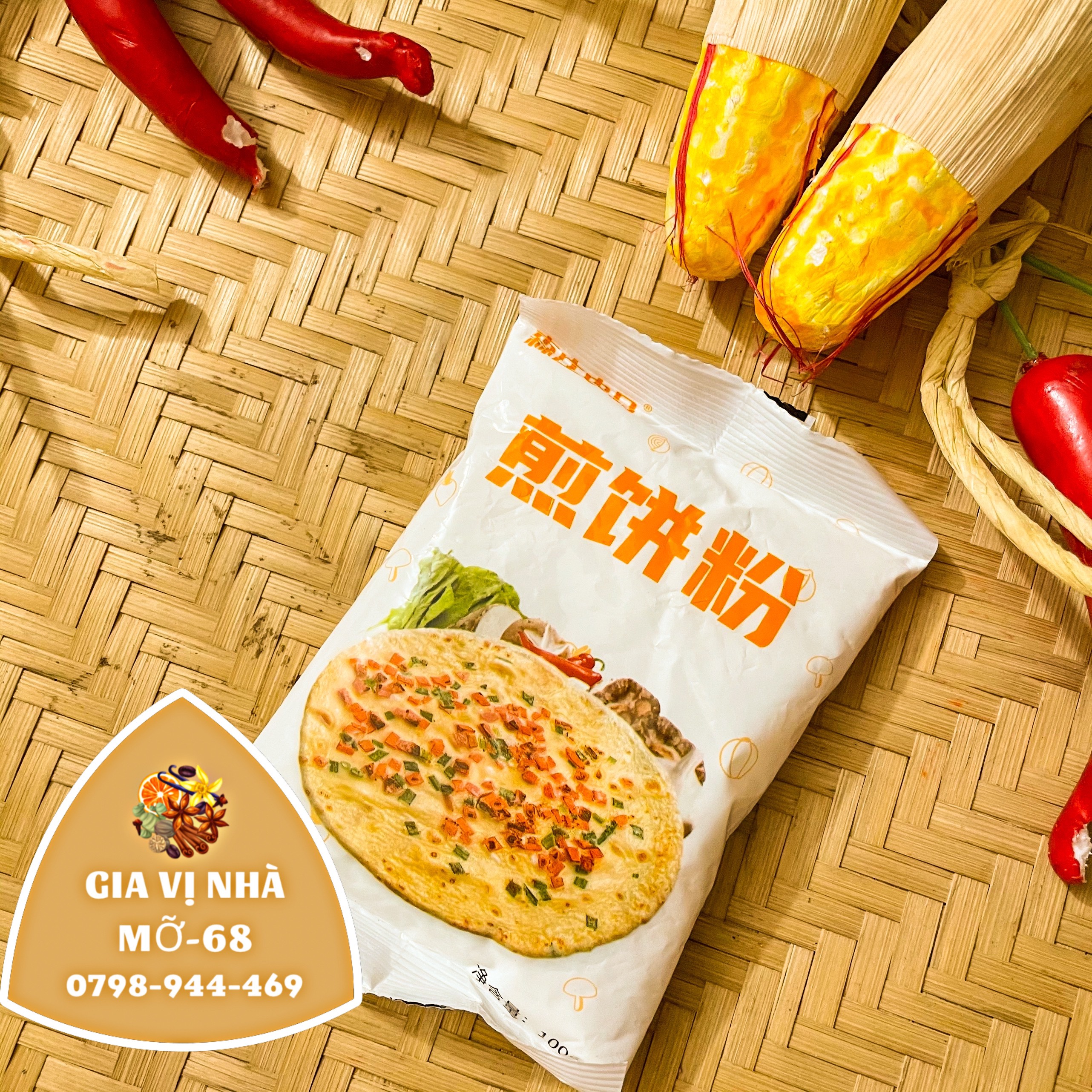Bột làm bánh kếp- bánh tôm - bột trộn sẵn đa năng - gói 100gr