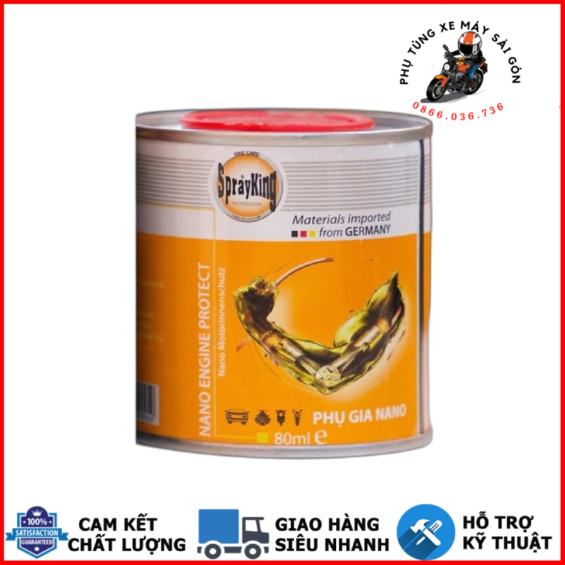 Phụ gia bảo vệ động cơ Nano Sprayking 80ml dùng cho xe số, xe ga