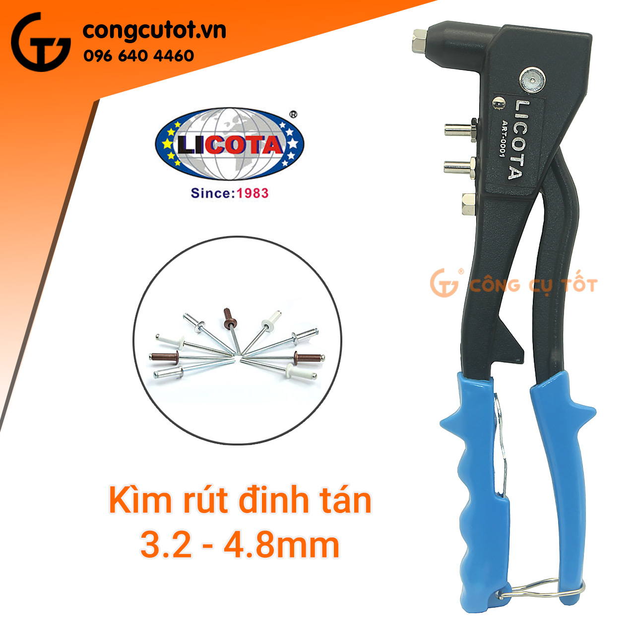Kìm rút đinh tán rive licota - art-0001