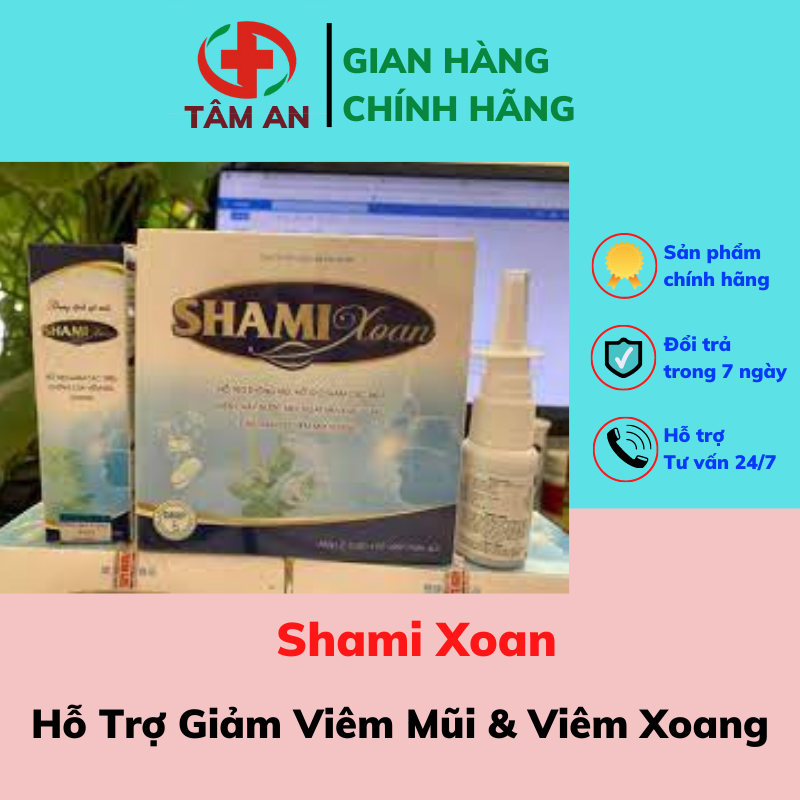 Xịt shami xoan - hỗ trợ giảm viêm mũi & viêm xoang - tâm an 1