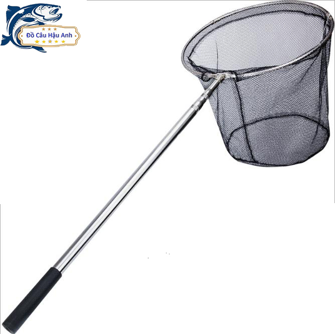 Vợt cá inox vành tròn vợt cá vành lục giác siêu khỏe KK5 Hậu Anh FISHING