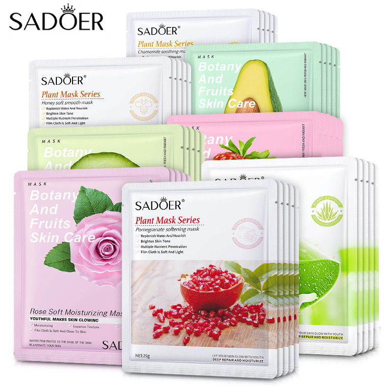SADOER mask nourishes skin, whitens, moisturizes, reduces dark spots, adds Collagen, reduces acne Fruit Mask