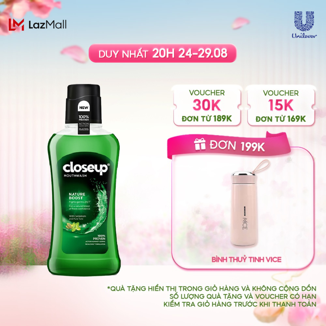 Nước súc miệng CloseUp Nature Boost 500ml