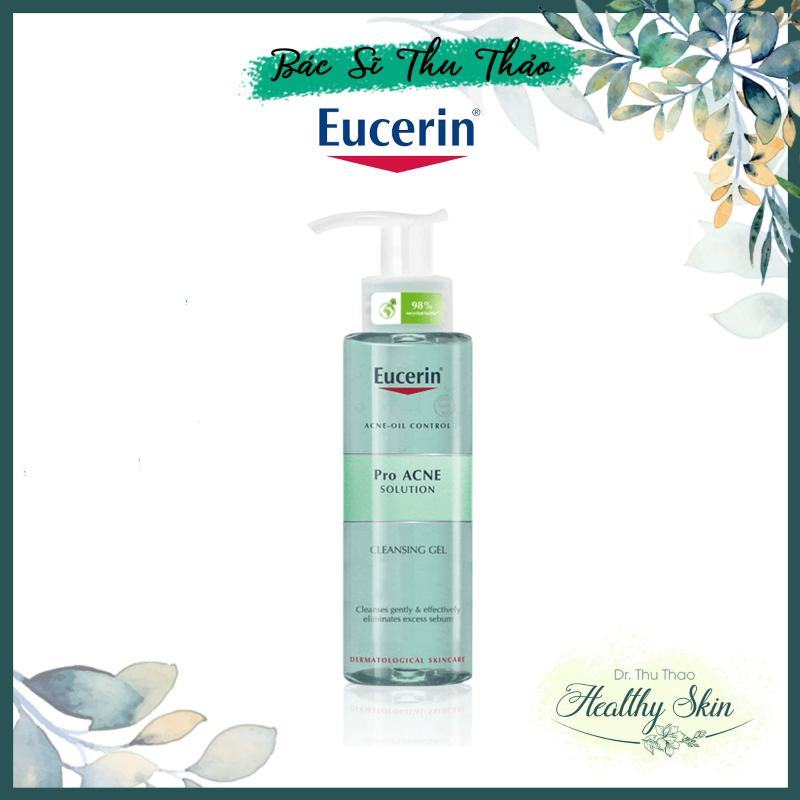 Sữa rửa mặt eucerin pro acne solution dành cho da dầu mụn