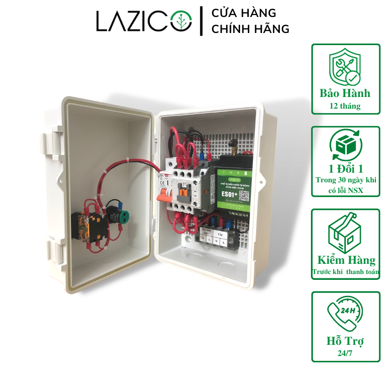 Tủ điều khiển từ xa qua điện thoại cho máy bơm 220v, dùng app lazico lz1b+3hp