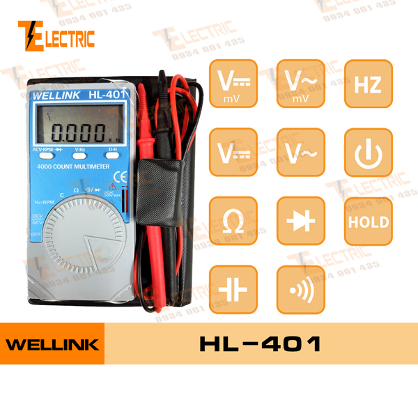 WELLINK HL - 401 Đồng Hồ Đo Điện Đo Tần Số Đo Tụ Điện Wellink HL 401