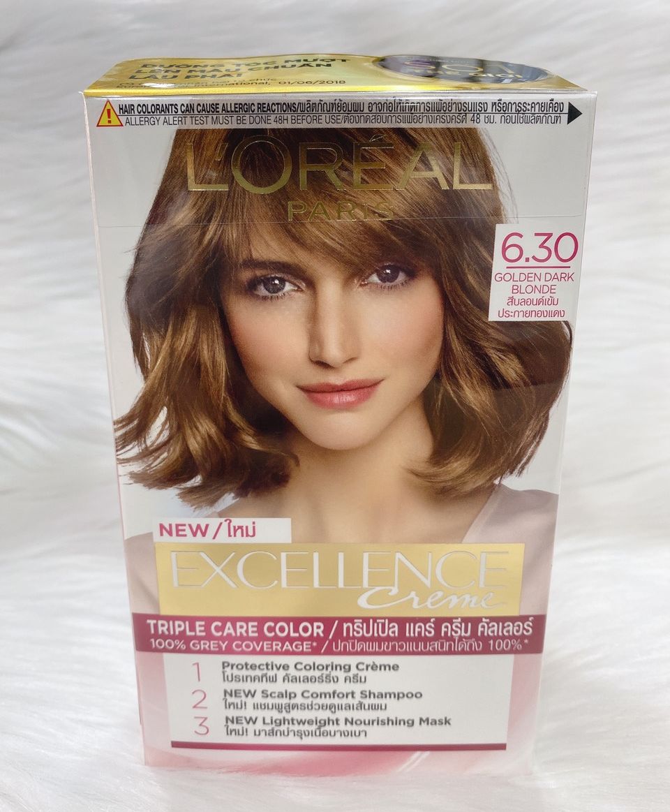 Nhuộm tóc Loreal Excellence Creme 6.30 nâu ánh vàng