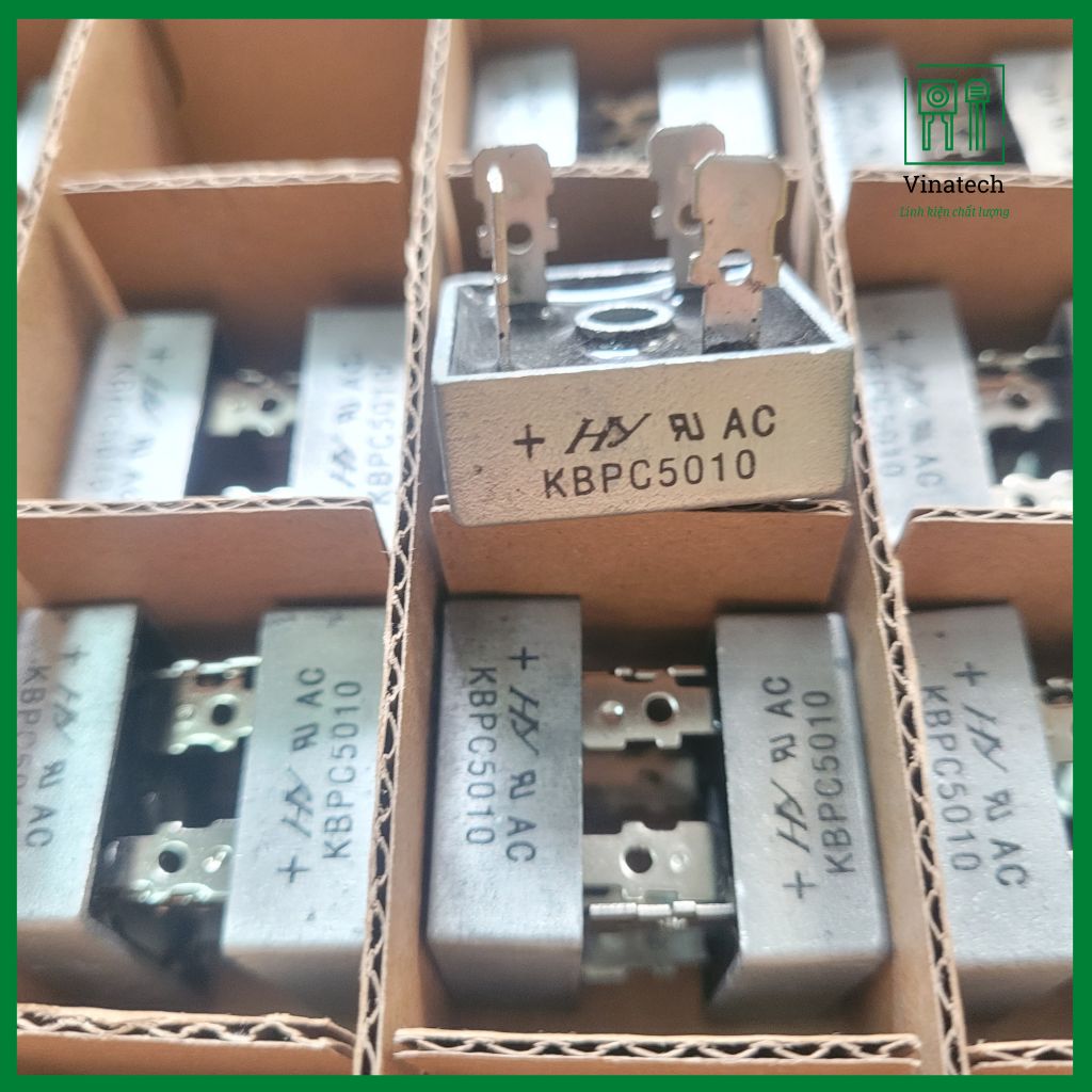 Combo 10 cầu diode chỉnh lưu 4 chân kbpc5010 cầu diode 50a 1000v hàng mới