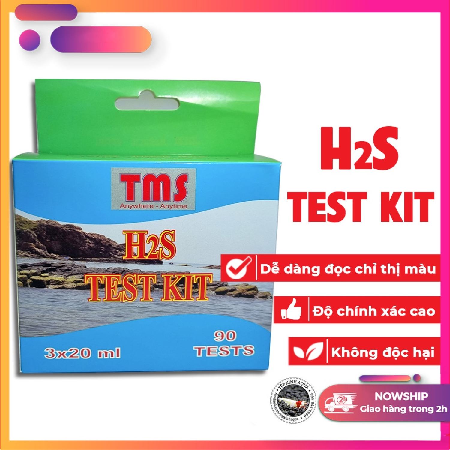 Dung dịch kiểm tra chất lượng nước TMS - TEST H2S độ chính xác cao