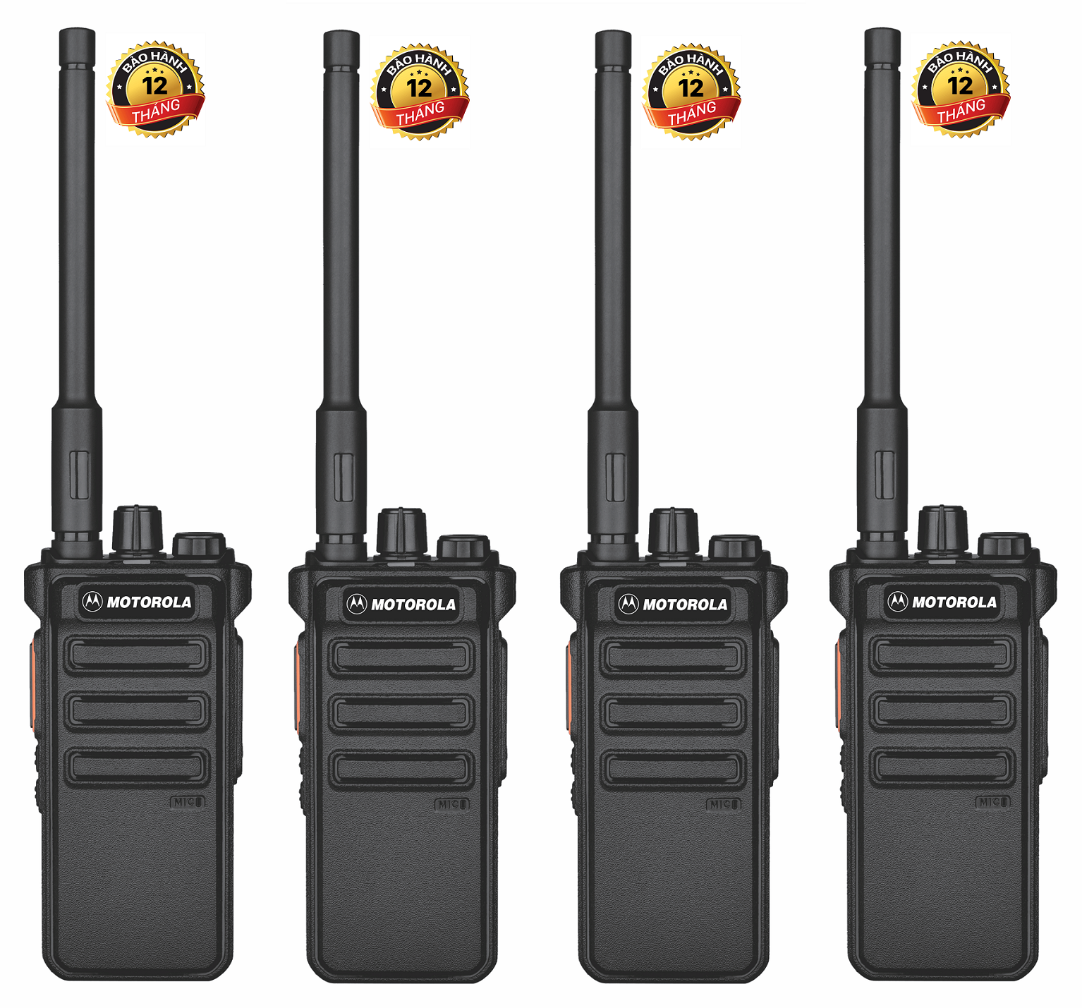 Bộ 4 Bộ đàm cầm tay công suất siêu lớn 10W Motorola CP1688IS (Chuẩn công trường, bền bỉ, Pin >18 tiếng,cự ly siêu xa)