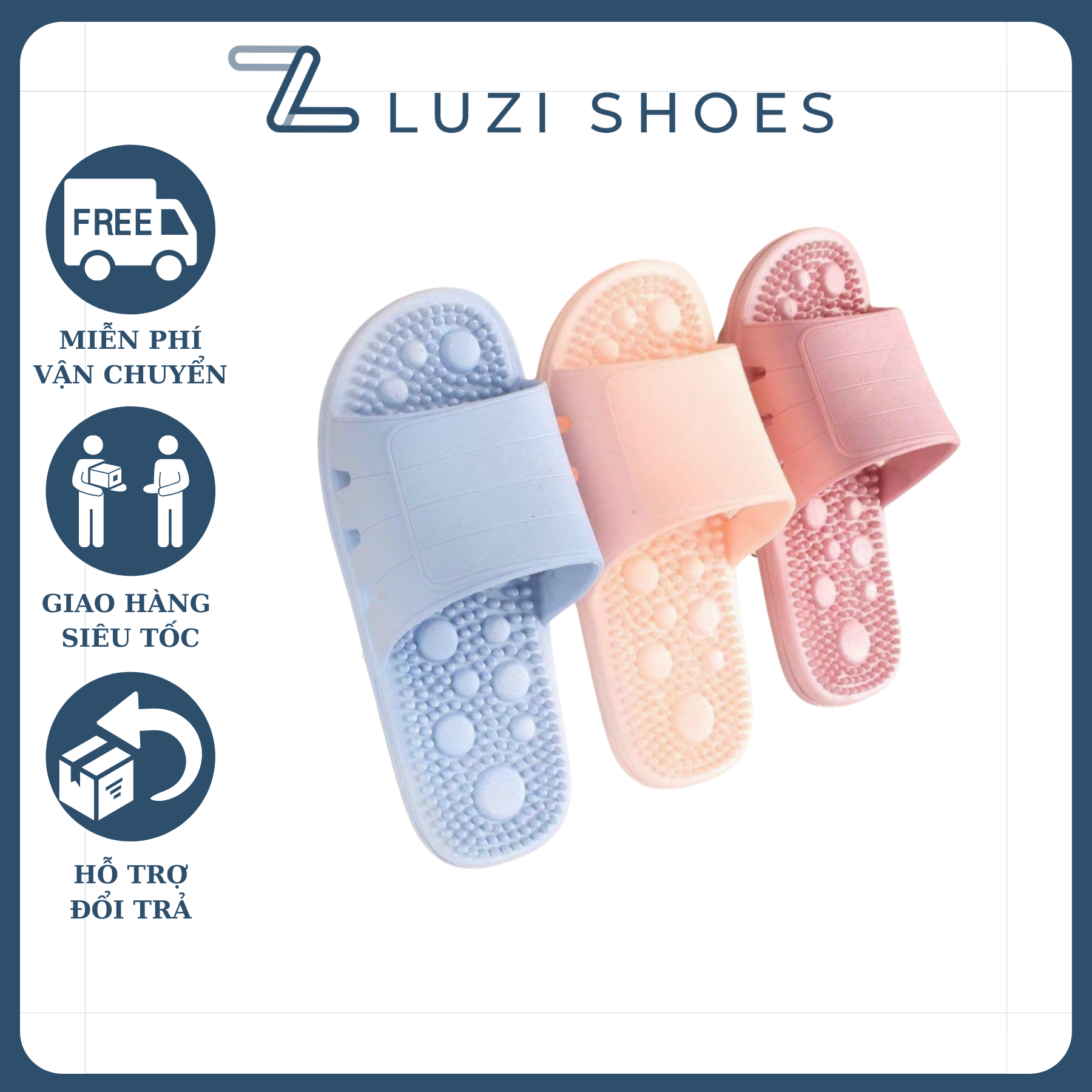 Dép nhựa nữ đi trong nhà,dép cao su đi nhà tắm,dép bánh mì nam nữ,dép nhựa quai ngang cute LUZI